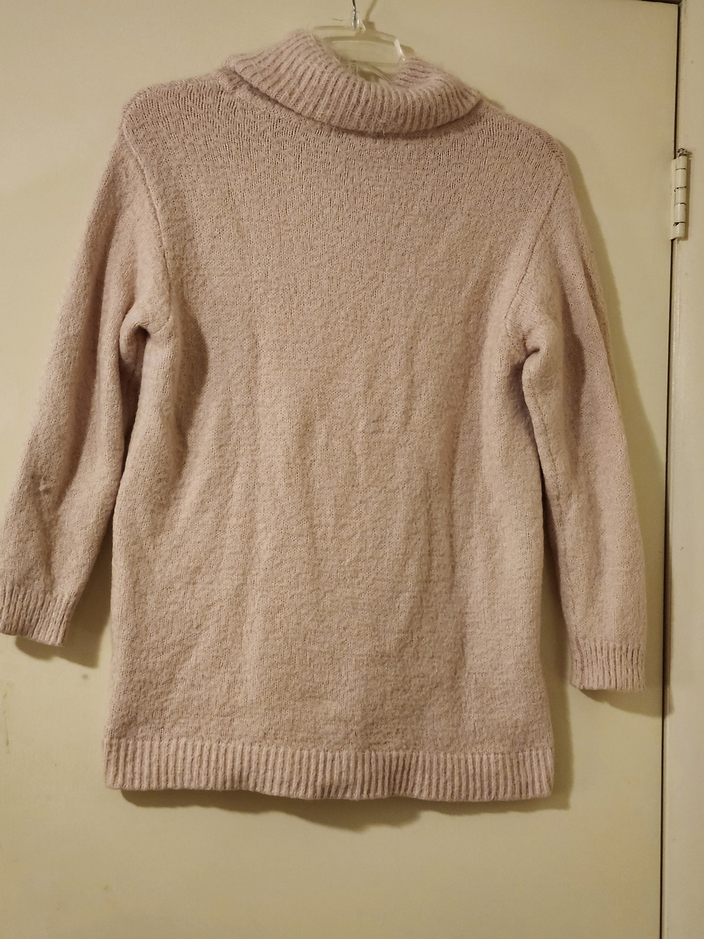 Roaman's Cozy Cabincore Pink Cowl Neck Long Sleeve Sweater - Soft Knit 12 - Picture 2 of 5